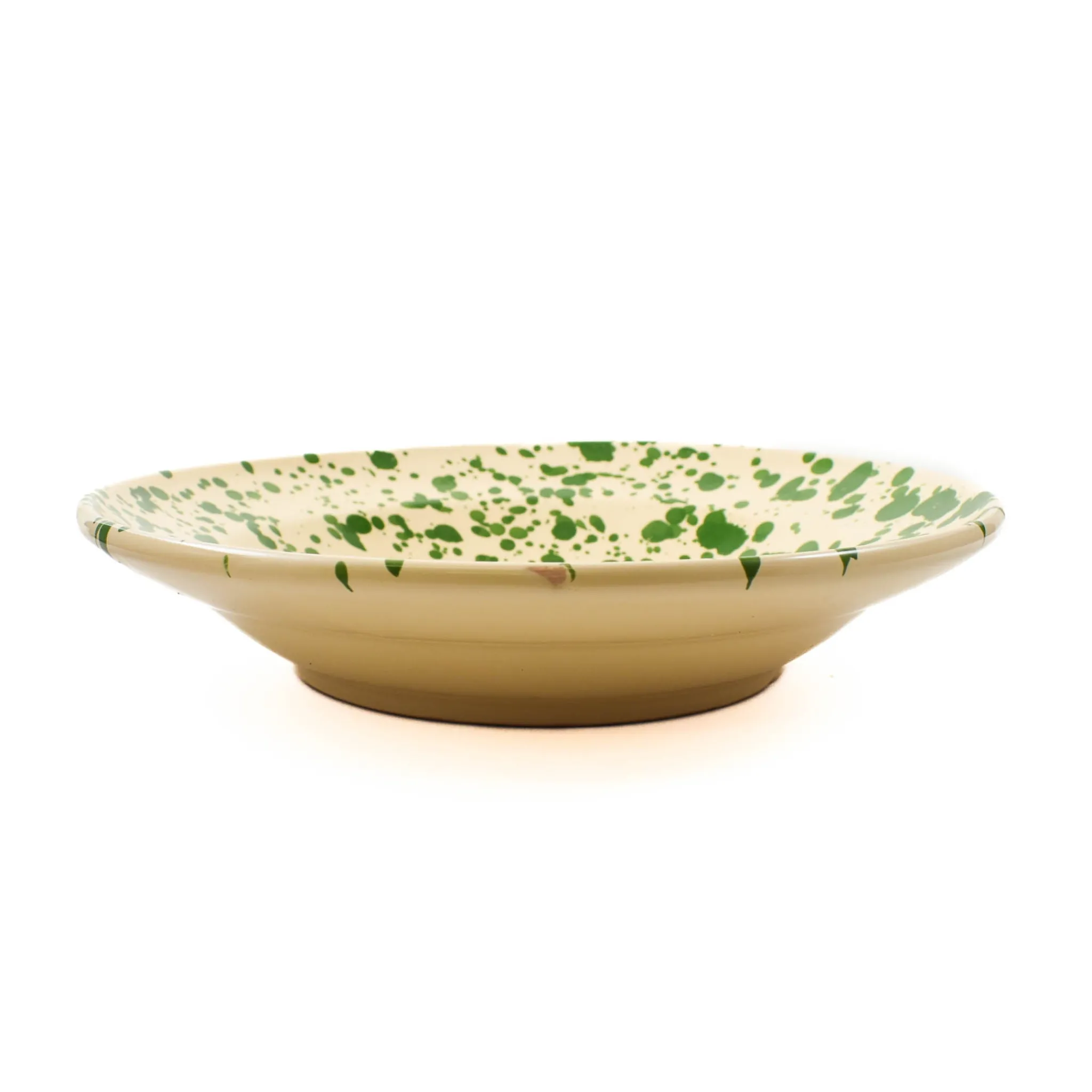 Puglia Handmade Puglia Green Splatter Pasta Bowl, 29cm Outlet