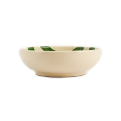 Puglia Handmade Puglia Green Stripe Bowl, 19cm Outlet