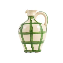 Puglia Handmade Puglia Green Stripe Oil Bottle, 250ml Clearance