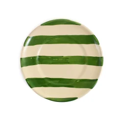 Puglia Handmade Puglia Green Stripe Side Plate, 19cm Clearance