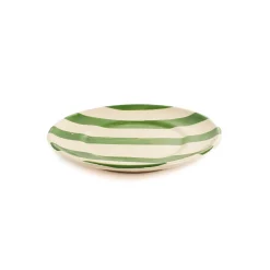 Puglia Handmade Puglia Green Stripe Side Plate, 19cm Clearance