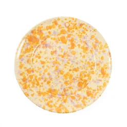 Puglia Handmade Puglia Lilac and Yellow Splatter Dinner Plate, 27cm Best