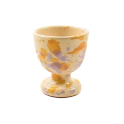 Puglia Handmade Puglia Lilac and Yellow Splatter Egg Cup Best