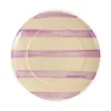 Puglia Handmade Puglia Lilac Stripe Dinner Plate, 27cm Outlet