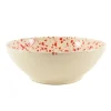 Puglia Handmade Puglia Red Splatter Large Salad Bowl, 28cm Outlet