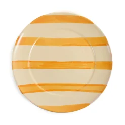 Puglia Handmade Puglia Yellow Stripe Dinner Plate, 27cm Outlet