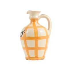 Puglia Handmade Puglia Yellow Stripe Oil Bottle, 250ml Hot