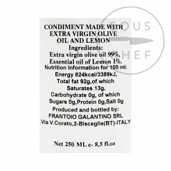 Galantino Puglian Olive Oil with Lemon in Terracotta Bottle, 250ml Clearance