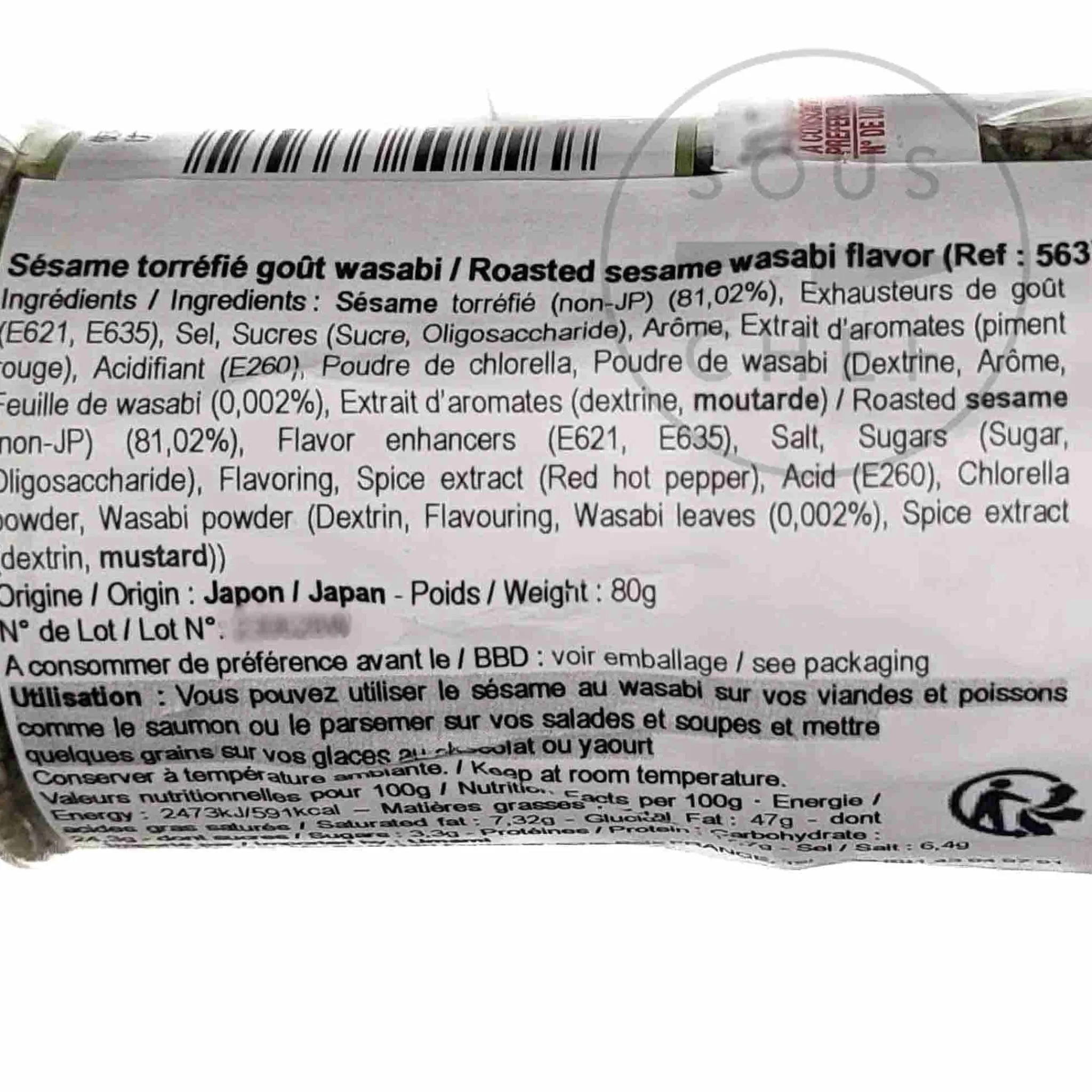 Toho Roasted Sesame Seeds With Wasabi, 80g Outlet