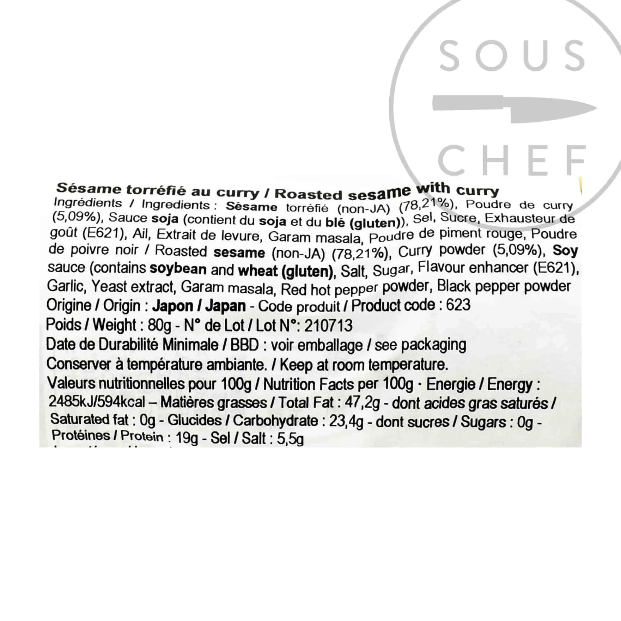 TohoSyokuhin Roasted Sesame Seeds with Curry, 80g Online