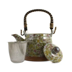 Kiji Stoneware & Ceramics Saku Floral Japanese Teapot Sale