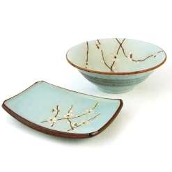 Kiji Stoneware & Ceramics Sakura Blossom Ramen Bowl, 21cm New