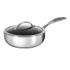 Scanpan HaptIQ Stainless Steel Non-Stick Deep Saute Pan with Lid, 26cm Online