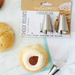 Carambelle Scrap Cooking Set of 3 Stainless Steel Choux Piping Nozzles Best
