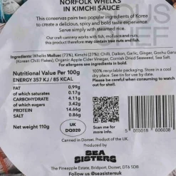 Sea Sisters Tinned Norfolk Whelks in Kimchi Sauce, 110g Best
