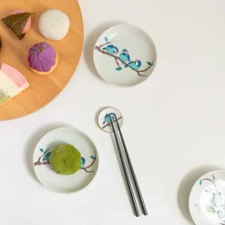 Seikou Porcelain Bird on Branch Chopstick Rests, Set of 5 Sale