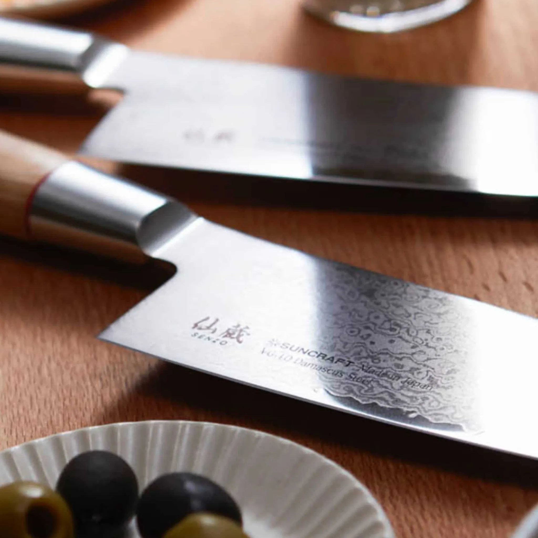 Suncraft Senzo Twist Damascus Steel VG10 Core Gyuto Knife, 20cm Discount