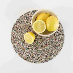 Liga Set of 4 Beach Clean Recycled Cork Round Placemats, 30cm Best