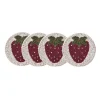 My Gifts Trade Set of 4 Beaded Strawberry Coasters Hot