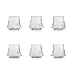 Portugese Tableware Set of 6 Geometric Tumblers, 290ml Hot