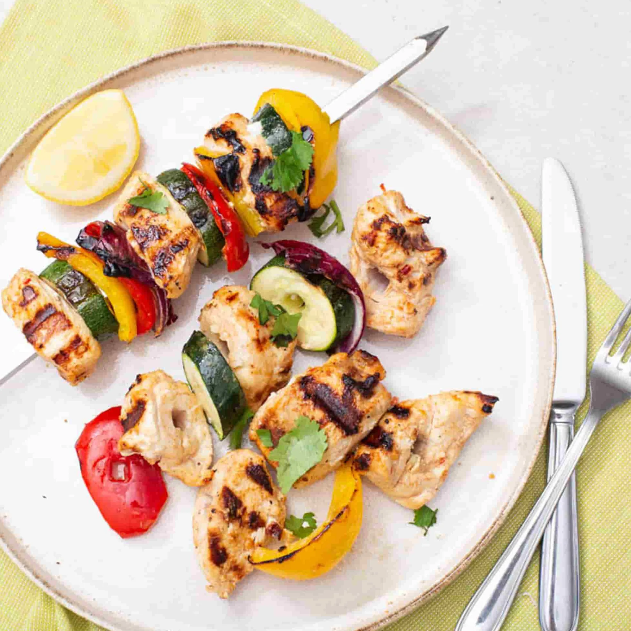 Spice Kitchen Set of 5 Heavy Duty Kebab BBQ Skewers, 53cm Discount