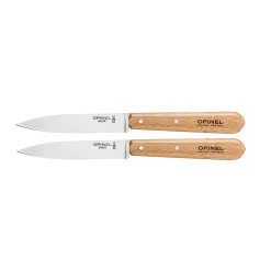 Opinel Set of 2 No 112 Beechwood Handle Paring Knives, 10cm Hot