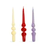 &Klevering Set of 3 Pink Spiral Candles Hot