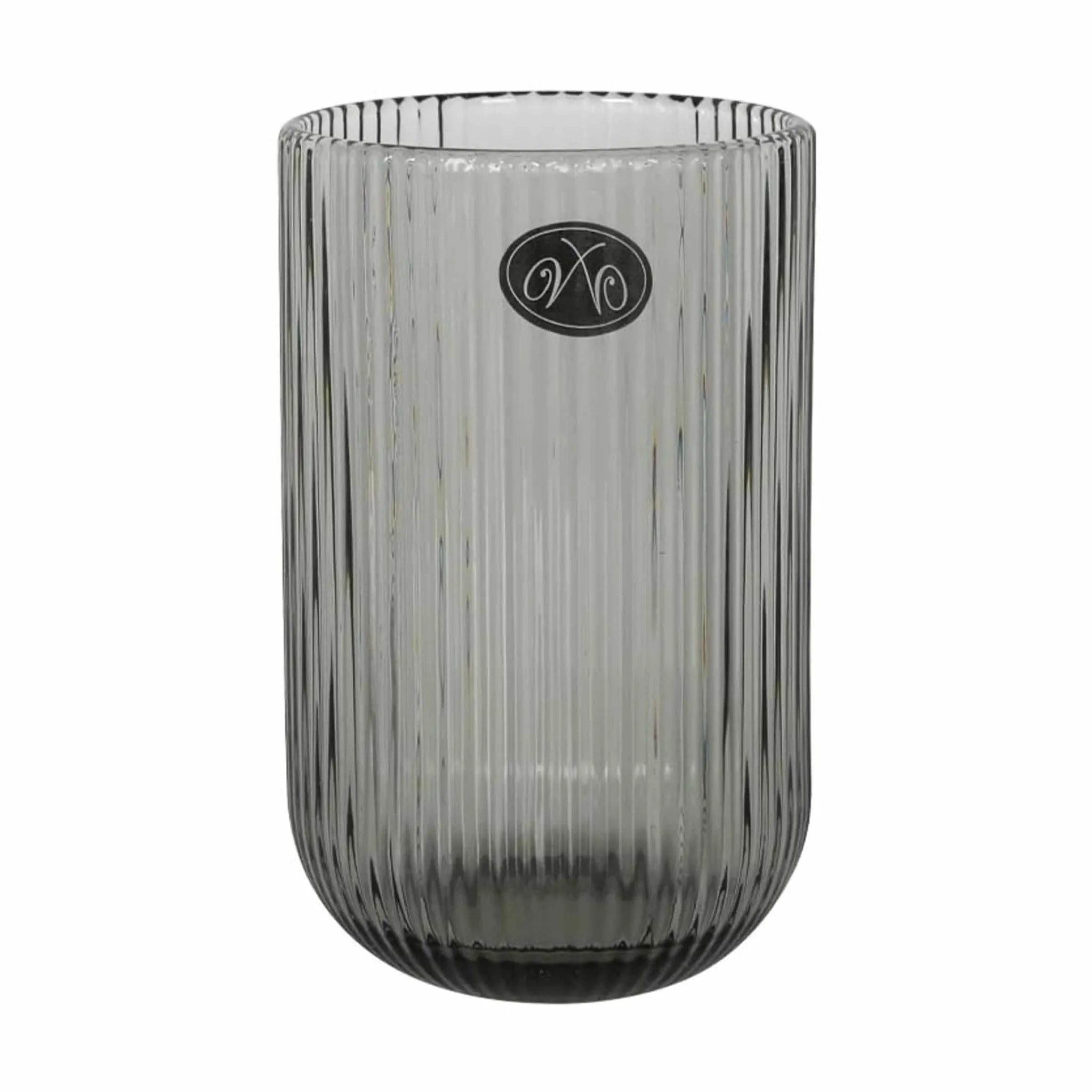 Bright Glassware Set of 6 Ribbed Green Highball Glasses, 430ml Hot