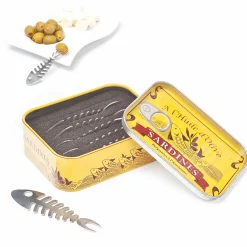 Balvi Set of 6 Sardine Snacking Forks in a Tin Online