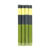 British Colour Standard Set of 4 Striped Colourblock Dinner Candles New