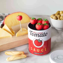 Balvi Set of 6 Tomato Cocktail Sticks in a Tin Best