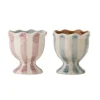 Bloomingville Set of 2 Willa Lilac Stripe Egg Cups Discount