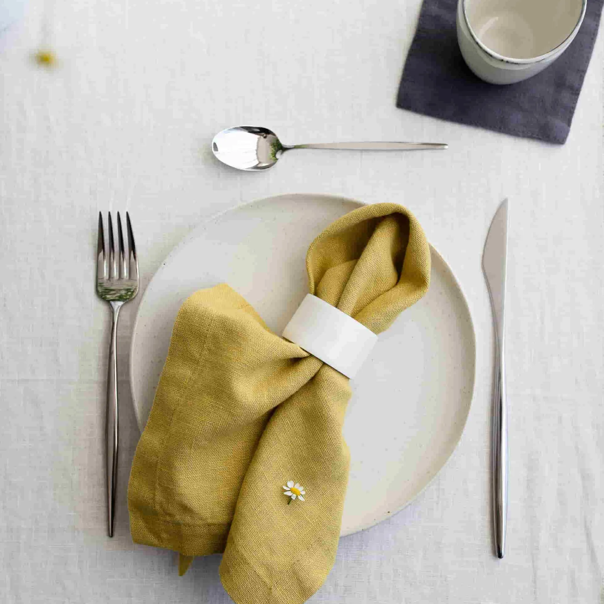 Linen Tales Set of 2 Yellow Linen Napkins Sale
