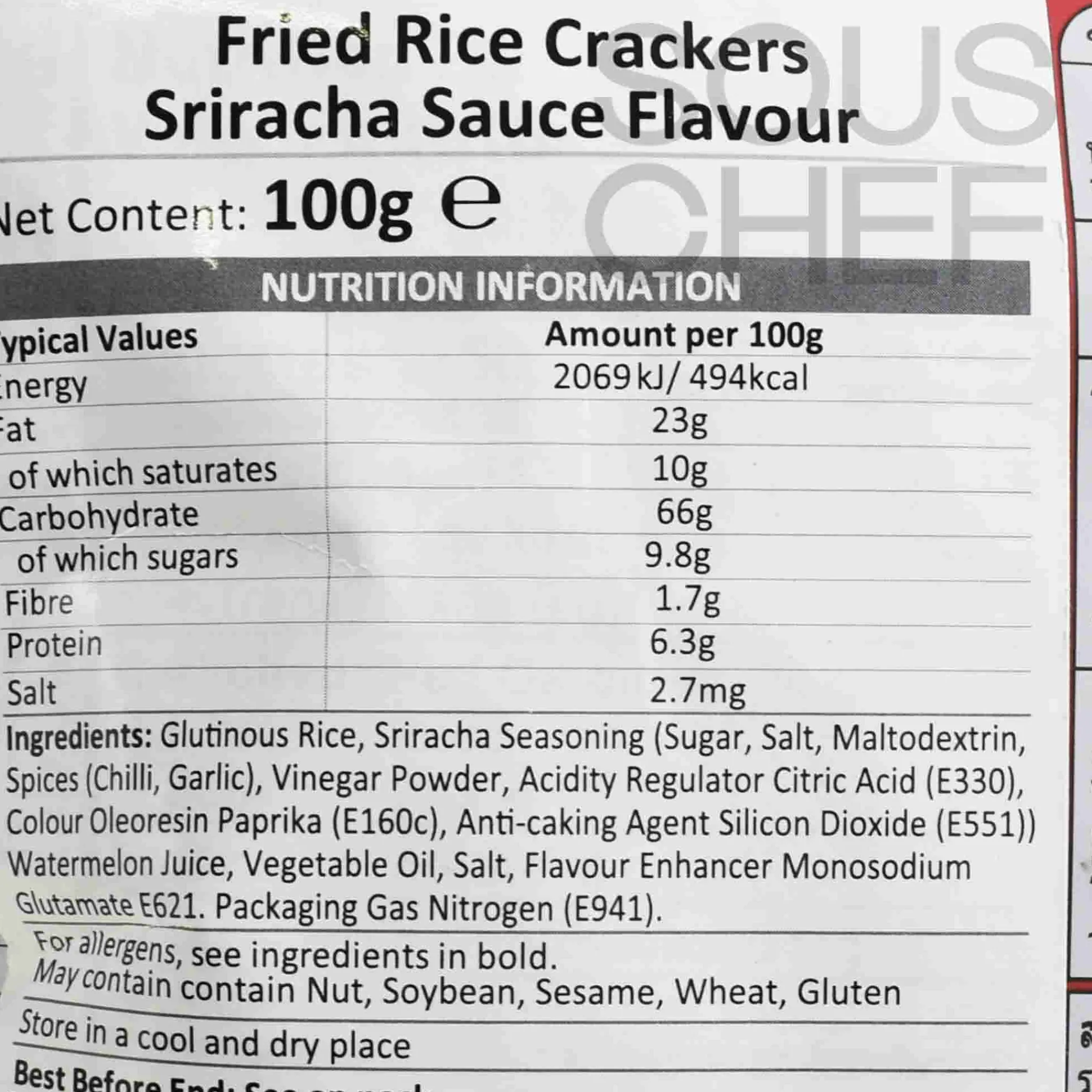 Thai To Short Dated Sriracha Rice Crackers, 100g Outlet