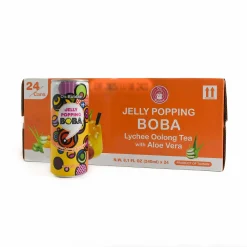 O'S Bubble Short Dated 24x Jelly Popping Boba Lychee Oolong & Aloe Vera Drink, 240ml Hot