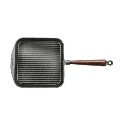 Skeppshult Traditional Cast Iron Square Grill Pan, 25cm New