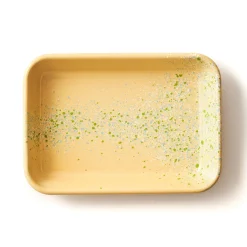 Kapka Enamel Splatter Fest Enamel Roasting and Serving Dish, Yellow New