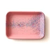 Kapka Enamel Splatter Fest Enamel Roasting and Serving Dish, Pink New