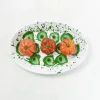Kapka Enamel Splatter Madness Enamel Oval Serving Plate, Green, 31cm