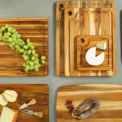 Teakhaus Rectangle Marine Cutting Board With Juice Canal, Medium Discount