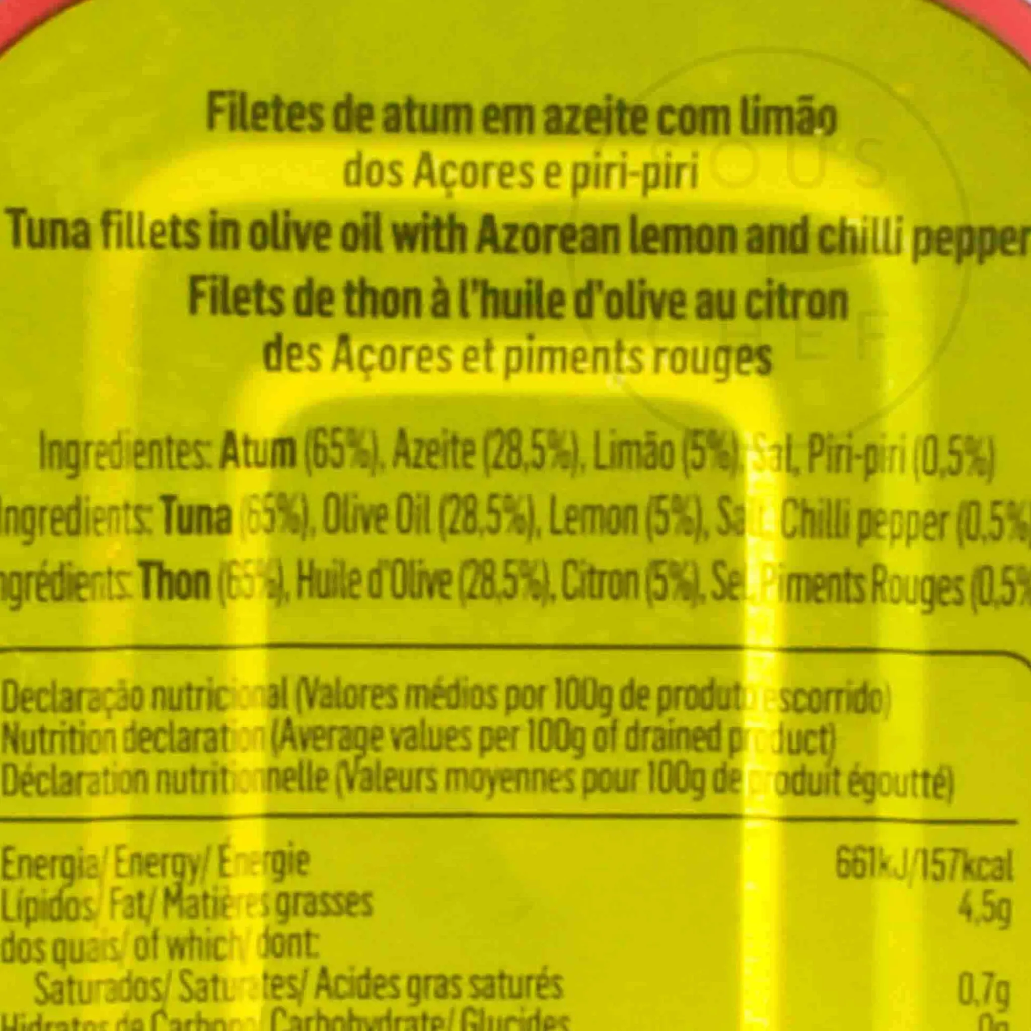 Tenorio Tuna Fillet with Lemon & Piri Piri, 120g