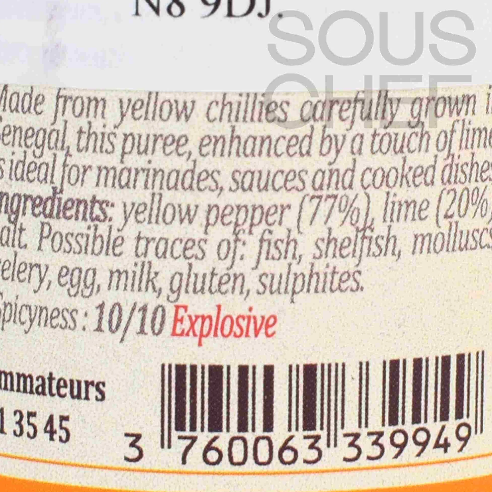 Terre Exotique Yellow Chilli Puree with Lime, 100g Sale
