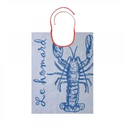 Coucke The Blue Lobster French Seafood Bib Clearance