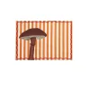 The Platera Striped Shiitake Mushroom Cotton Placemat Best