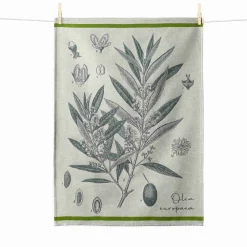 Tissage Moutet Olive French Jacquard Tea Towel