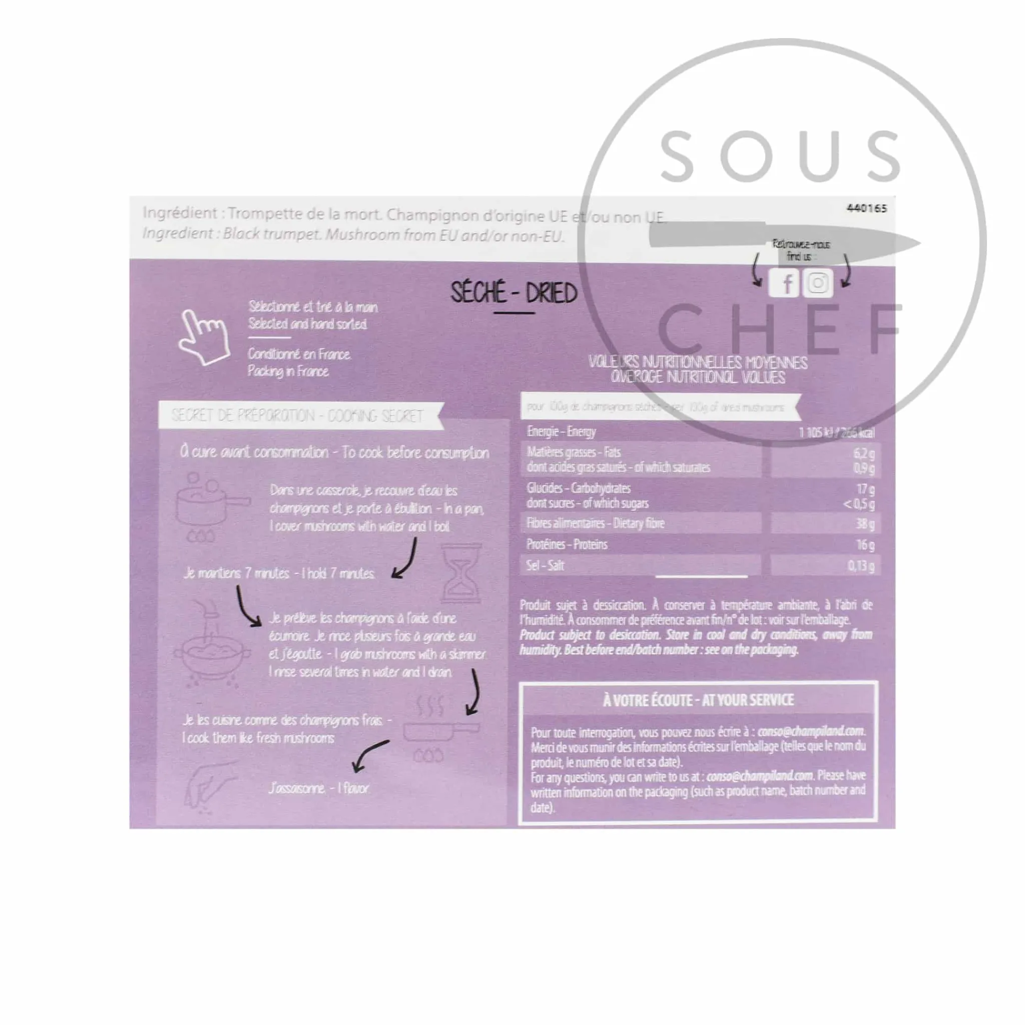 Champiland Trompette Mushrooms, 500g Clearance