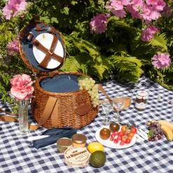 Les Jardin de la Comtesse Tuileries Navy Picnic Basket, 2 Person Sale