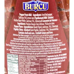 Burcu Turkish Mild Pepper Paste - Biber Salcasi, 600g New