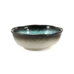 Kiji Stoneware & Ceramics Turquoise Glaze Bowl, 12cm dia x 4cm high Outlet