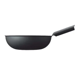 Unilloy Black Japanese Lightweight Cast Iron Wok, 31cm Clearance